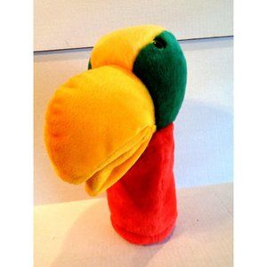 Parrot Bird Hand Puppet  2001 Plush Colorful Appx 12" Tall Plushpups